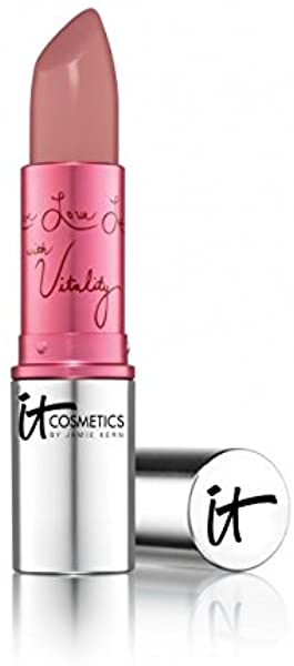 IT Cosmetics Vitality Lip Flush 4-in-1 Reviver Lipstick Stain, Love Story - Long-Wear Color + Hydration - With Shea Butter, Aloe, Jojoba, Plum Oil & Cherry Oil - 0.11 oz