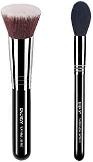 Flat Top Kabuki Brush Tapered Highlighter Brush Set - ENERGY Professional Makeup Brush Set for Face Premium Vegan Foundation Brush for Liquid Cream Powder Foundation Blending Blush Brush for Powders