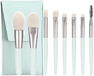 SMLJLQ 8 Pcs Mini Travel Portable Soft Makeup Brushes Set Eye Shadow Foundation Powder Eyelash Lip Concealer Blush Make Up Brush Set (Color : B)