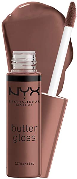 NYX PROFESSIONAL MAKEUP Butter Gloss, Non-Sticky Lip Gloss - Ginger Snap (Chocolate Brown)