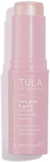 TULA Skin Care Rose Glow & Get It Cooling & Brightening Eye Balm | Dark Circle Under Eye Treatment, Instantly Hydrate and Brighten Undereye Area, Perfect to Use On-the-go | 0.35 oz.