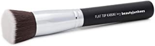 Flat Top Kabuki Foundation Brush - Beauty Junkees Professional High Density Makeup Brushes for Liquid, Cream, Powder Make Up, Buffing, Blending, Stipple Applicator for a Flawless Face, Synthetic