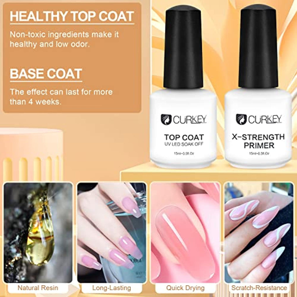 Curkey Acrylic Nail Kit 24 Colors of Glitter Acrylic Powder Liquid M