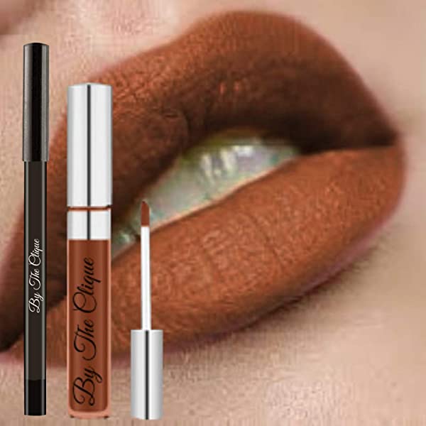 By The Clique Premium matte Lip Kit | Brown Nude Lipstick and Liner Set | Mocha Latte
