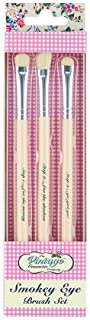 The Vintage Cosmetic Company | Smokey Eye Make-up Brush Set | Includes Shadow Brush, Angled Brush, Smudger Brush | Soft Synthetic Bristles | Define, Blend, Smudge | For All Skin Types | 3 Piece Set