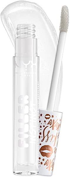 NYX PROFESSIONAL MAKEUP Filler Instinct Plumping Lip Polish, Lip Plumper Gloss - Let's Glaze (Clear)