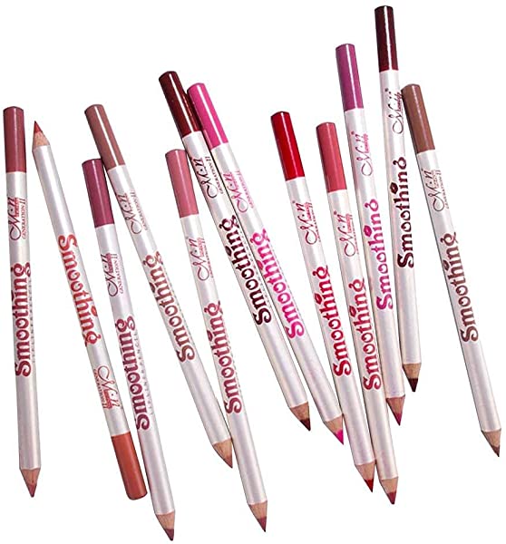 Newmind 12PCS/Set Waterproof Pencils Lipstick Pen Lip Liner Smooth Matte Makeup