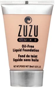 ZUZU LUXE Oil Free Liquid Foundation (L-11),1 fl oz.Infused with vitamins A,E,aloe to keep skin supple and resilient.Natural, Paraben Free, Vegan, Gluten-free, Cruelty-free, Non GMO.
