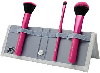 MODA Complexion Perfection 4 pc Makeup Brush Flip Kit, Pink