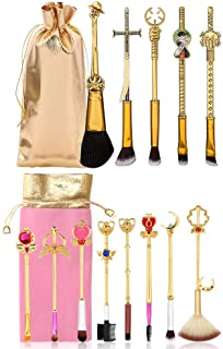 13PCS Sailor Moon Brushes and Anime One Piece Makeup Brushes Set,Metal Handle Brush Christmas Gift Birthday Gift