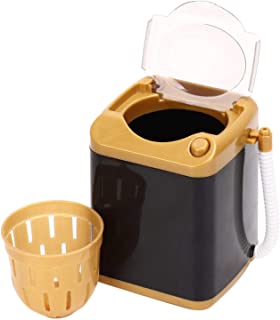 Mini Simulation Washing Machine, Mini Makeup Brush Cleaner Device, Mini Washing Machine, for Girls Ladies Cleaning Cosmetic Tool(Golden)