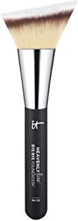 IT Cosmetics Heavenly Luxe Bye Bye Foundation Brush #22 - Unique, Triangle-Shaped Brush Head for Even Application - With Award-Winning Heavenly Luxe Hair - Pro-Hygienic & Ideal for Sensitive Skin