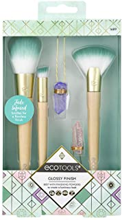 Ecotools Glossy Finish MakeUp Brush Set, Beige/Green (Set of 5)