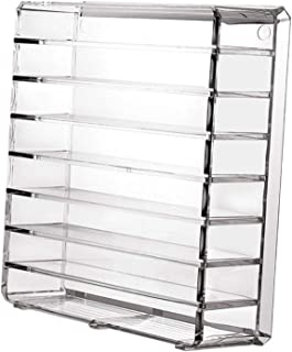 F Fityle Clear Acrylic Compact Makeup Organizer Blushes Highlighters Eyeshadow Lipsticks Makeup Organizer 8 Spaces Makeup Organizer Holder for Vanity