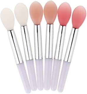 Baoblaze Lots 6 Pieces Beauty Cosmetic Brushes Silicone Head Lip Balm Mask Oil Makeup Applicator Tools Home DIY Tool Kit - 4.8 cm