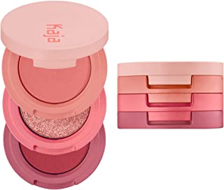 KAJA Beauty Bento Collection| Bouncy Shimmer Eyeshadow Trio | 07 Glowing Guava - mauvy pink tones | 2019 Allure Best of Beauty Award, Beauty Bento | Cruelty free, K-Beauty Mini Palettes