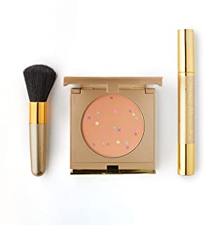 MagicMinerals by Jerome Alexander, Mineral Powder Foundation Set with Mirror Compact, Lash Extending Mascara, Professional Stubby Brush & Blending Sponge (Medium)