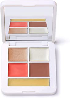 RMS Beauty Signature Set, Mod Collection - Organic Makeup Palette for Natural Skincare with Contour Set of Highlighter, Blush & Lip Balm - Supports Hydrated Skin, Cruelty-Free (5 Products)