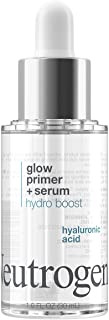 Neutrogena Hydro Boost Glow Booster Primer & Serum, Hydrating & Moisturizing Face Serum-to-Primer Hybrid, Infused with Purified Hyaluronic Acid & Designed to Instantly Hydrate, 1.0 fl. oz