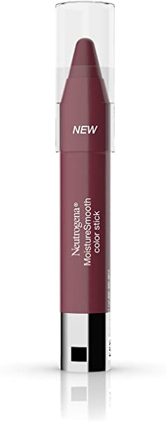 Neutrogena MoistureSmooth Color Stick for Lips, Moisturizing and Conditioning Lipstick with a Balm-Like Formula, Nourishing Shea Butter and Fruit Extracts, 80 Rich Raisin,.011 oz