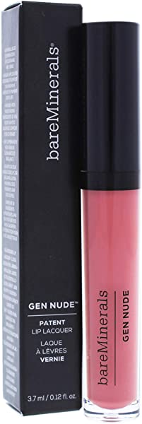 bareMinerals Gen Nude Patent Lip Lacquer Lip Gloss for Women, Bestie, 0.12 Ounce
