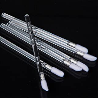 Ewanda store 100PC Disposable Lip Brushes Lipstick Gloss Wands Applicator with Clear Handle Perfect Makeup Tool Kits