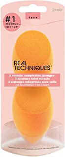 Real Techniques Miracle Complexion Sponge Makeup Blender, For Makeup and Foundation Blending, Set of 2 Beauty Sponges
