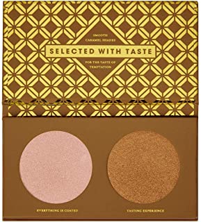 ZOEVA Caramel Melange Highlight Face Palette - Powder Face Highlighter Makeup, Flattering for All Skin Tones, Highly-Pigmented Shimmer, Fragrance-Free, Paraben-Free