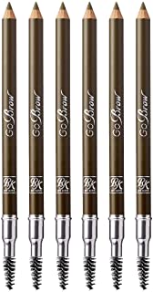 Ruby Kisses Go Brow Wooden Eyebrow Pencil (6 Count, Medium Brown)