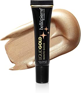 bellapierre Liquid Gold Shimmering Highlighter | Lightweight Radiant Makeup Adds Shimmer and Shine | Non-Toxic and Paraben Free - 0.5 Fl. Oz. (White Gold)