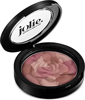Jolie Blush Bouquet - Mosaic Rose Pressed Cheek Color -Multi-tasking - Shape, Bronze & Highlight Face - Cruelty Free (Pretty-N-Pink)