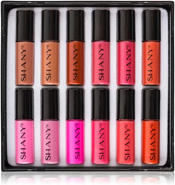 SHANY All That She Wants - Set of 12 Matte, Pearl, and Shimmer Mini Lipgloss Set
