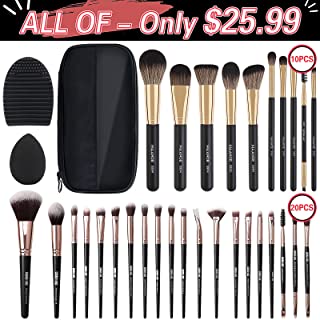 Makeup Brushes,MAANGE 30 PCs Travel Professional Makeup Brushes Set with Case,Foundation Kabuki Blush Eyeshadow Make Up Brush with Makeup Sponge and Brush