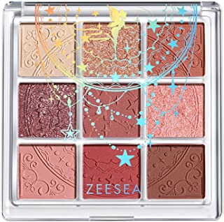 Zeesea Eyeshadow Palette-Matte Shimmer 9 Colors-Long Lasting Pigmented Makeup-Velvety Texture Cosmetic Eye Shadows For Daily Use?#02 ROSE?