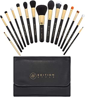 Makeup Brush Set 15 Pieces Best Premium Synthetic Kit Professional Powder Foundation Blending Buffing Contour Eyeshadow Concealer Eyeliner Lip Brushes Make Up Bag Cosmetic Organizer Holder Case