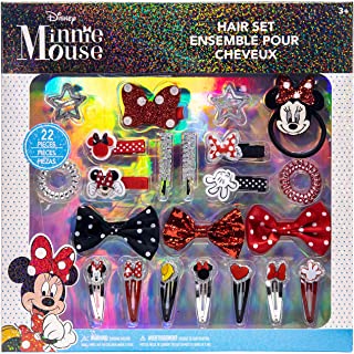 Disney Minnie Mouse - Townley Girl Hair Accessories Kit|Gift Set for Kids Toddlers Girls|Ages 3+ (22 Pcs) Including Hair Bow, Coils, Hair Clips, Hair Pins and More, for Parties, Sleepovers & Makeovers
